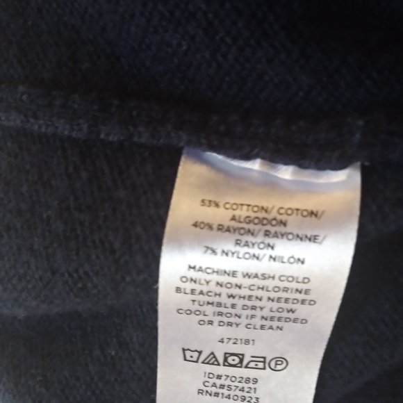 3/$10 Loft Navy Bell Sleeved Open Cardigan Size SP - Picture 5 of 5